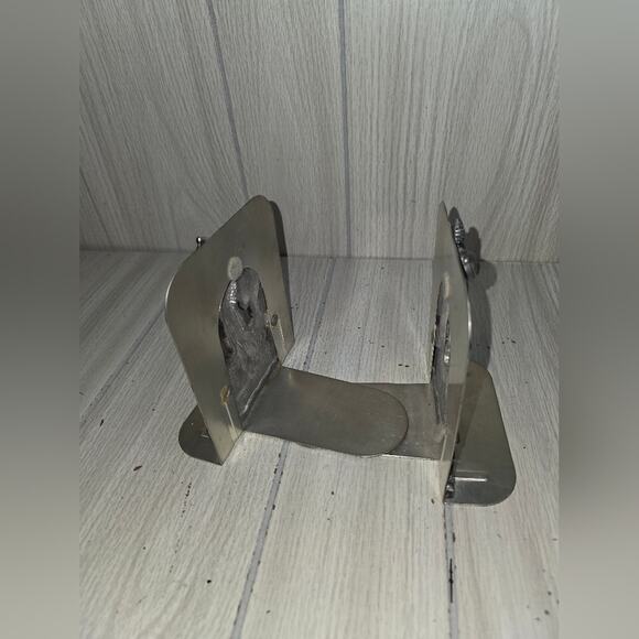 Vtg Pewter Golf Themed Bookends Heavy Silver Toned MCM Golfer 3D PGA Library - Picture 5 of 6